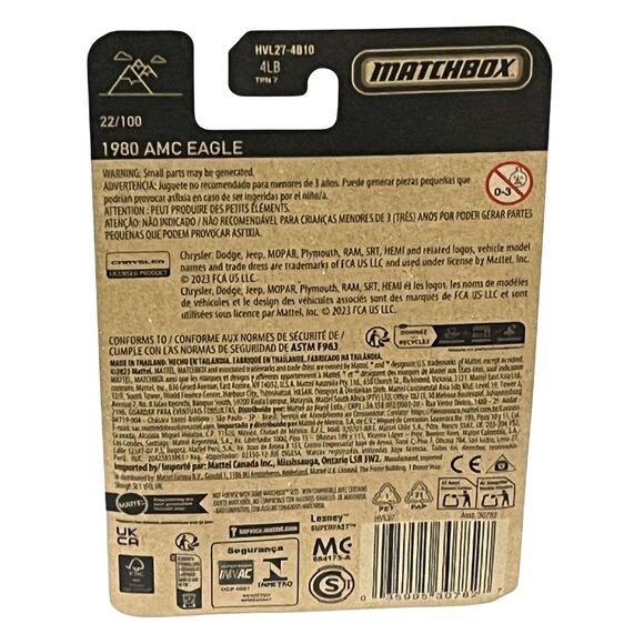 Matchbox 1980 AMC Eagle Wagon 70th Anniversary Brown Wood Panel Collectible - Picture 2 of 7